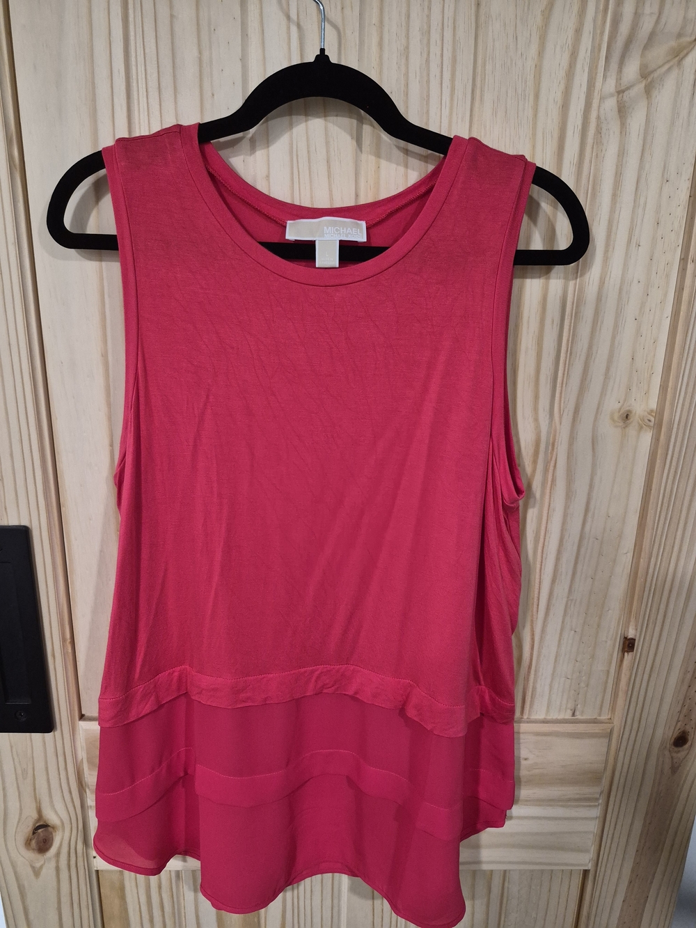 Michael Kors Pink Sleeveless Layered Tank Top